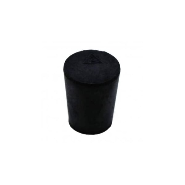 United Scientific Laboratory Grade Rubber Stopper, Black SBR Rubber, Size No 2, 20 x 16 x 25mm, 45 per Package, 45PK 259150-2 - main